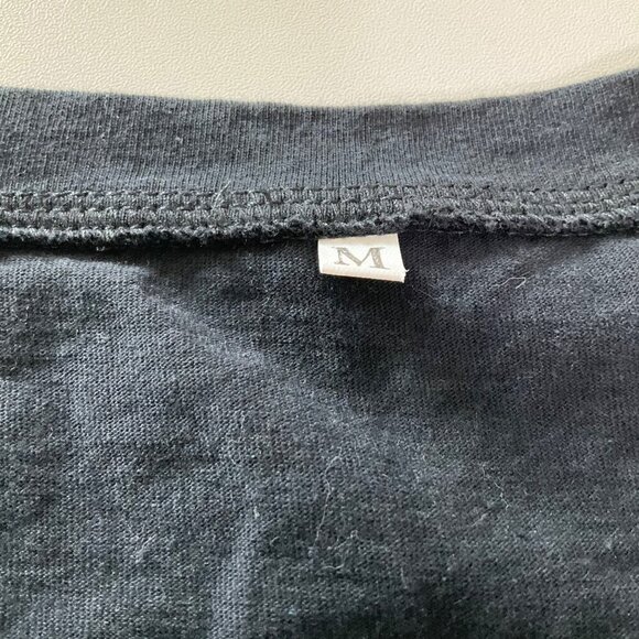 Mushroom Print Black Crop Top T-Shirt Medium boho y2k boho - Picture 5 of 6